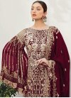 Embroidered Work Pant Style Pakistani Salwar Suit - 1
