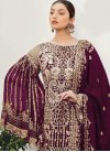 Faux Georgette Pant Style Pakistani Salwar Kameez - 1