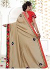 Beige and Rose Pink Lace Work Trendy Saree - 2