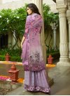 Crepe Silk Palazzo Style Pakistani Salwar Suit - 1