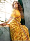 Faux Chiffon Mustard and Yellow Designer Contemporary Saree For Casual - 1