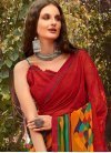 Mustard and Red Traditional Designer Saree For Casual - 1