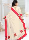 Lace Work Off White and Rose Pink Trendy Classic Saree - 2