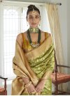 Woven Work Beige and Olive Designer Contemporary Style Saree - 4
