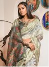 Silk Blend Digital Print Work Traditional Designer Saree - 2