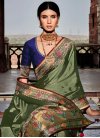 Woven Work Satin Silk Trendy Classic Saree - 1