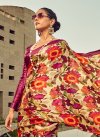 Digital Print Work Handloom Silk Traditional Designer Saree - 1