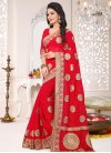 Faux Georgette Trendy Classic Saree For Ceremonial - 1