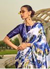 Digital Print Work Handloom Silk Designer Contemporary Style Saree For Ceremonial - 2