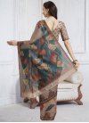 Chanderi Silk Digital Print Work Contemporary Style Saree - 1