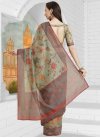 Chanderi Silk Digital Print Work Trendy Classic Saree - 1