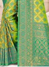 Mint Green and Sea Green Designer Contemporary Style Saree For Ceremonial - 1