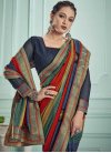 Faux Georgette Border Work Contemporary Style Saree - 1
