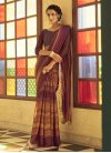 Satin Silk Embroidered Work Designer Traditional Saree - 1