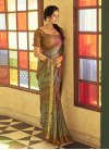 Aloe Veera Green and Brown Designer Traditional Saree For Ceremonial - 1