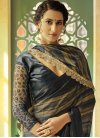 Black and Brown Contemporary Style Saree - 1