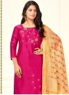 Cream and Rose Pink Pant Style Designer Salwar Suit For Casual - 1