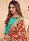 Maroon and Turquoise Pant Style Designer Salwar Suit For Casual - 1