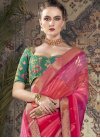 Red and Rose Pink Traditional Designer Saree - 1
