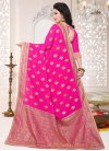 Embroidered Work Faux Georgette Trendy Saree For Festival - 2