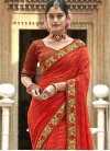 Faux Georgette Abstract Print Work Designer Traditional Saree - 1