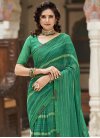Faux Georgette Print Work Contemporary Style Saree - 1