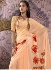 Chiffon Floral Work Designer Traditional Saree - 1