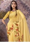 Chiffon Floral Work Contemporary Style Saree - 1