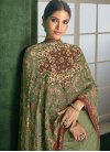 Faux Georgette Embroidered Work Readymade Designer Suit - 1