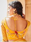 Mustard and Red Contemporary Style Saree - 1