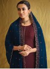 Chinon Palazzo Style Pakistani Salwar Suit For Ceremonial - 1