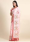Crepe Silk Embroidered Work Contemporary Style Saree - 1