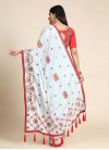 Embroidered Work Crepe Silk Contemporary Style Saree For Ceremonial - 1