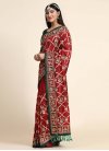 Vichitra Silk Embroidered Work Contemporary Style Saree - 1