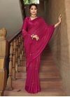 Embroidered Work Chinon Contemporary Style Saree - 1