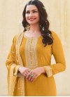 Dola Silk Pant Style Pakistani Salwar Kameez For Ceremonial - 1