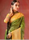 Green and Yellow Contemporary Style Saree - 1