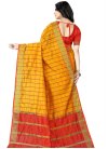 Mustard and Red Designer Traditional Saree For Casual - 2