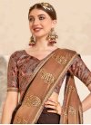 Brown and Coffee Brown Contemporary Style Saree For Ceremonial - 1
