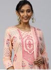 Beige and Peach Cotton Readymade Salwar Suit - 1