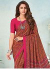 Orange and Rose Pink Designer Traditional Saree For Casual - 1