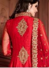Red Banglori Silk Floor Length Anarkali Suit - 2
