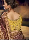 Satin Silk Embroidered Work Trendy Classic Saree - 1