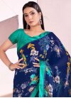 Faux Georgette Print Work Traditional Saree - 1