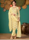Faux Georgette Pant Style Salwar Kameez For Ceremonial - 2