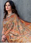Tussar Silk Off White and Rust Contemporary Style Saree - 1