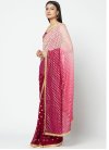 Embroidered Work Crimson and Off White Designer Traditional Saree - 1