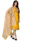 Chanderi Cotton Pant Style Designer Salwar Suit - 1
