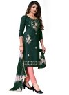Bottle Green and Peach Pant Style Designer Salwar Suit - 1