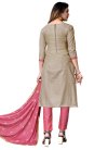 Brown and Hot Pink Cotton Pant Style Designer Salwar Suit - 2